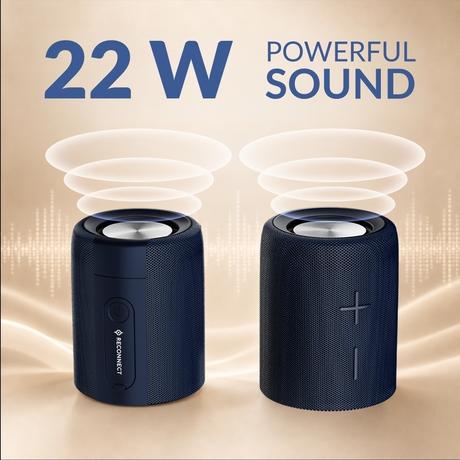 Reconnect Magneto Duo 22 W Bluetooth Speaker, Blue-7