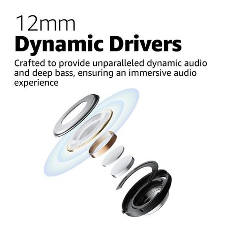 Redmi Buds 5A, Active Noise Cancelling True Wireless Earbuds, upto 30hr playtime, AI Powered ENC for clear calls, Bluetooth V5.4, low latency gaming mode with touch controls, Black-6