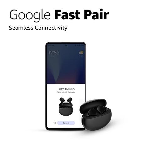 Redmi Buds 5A, Active Noise Cancelling True Wireless Earbuds, upto 30hr playtime, AI Powered ENC for clear calls, Bluetooth V5.4, low latency gaming mode with touch controls, Black-8