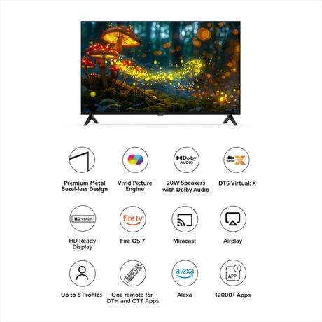 Redmi 81.28 cm (32 inch) Smart Fire TV, Black, ELA5577IN, 2024-24