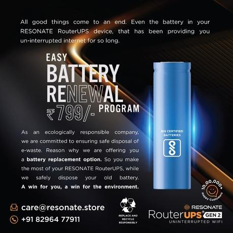 Resonate RouterUPS Gen2, Original Router UPS for 12V WiFi Router & Modem (Supports up to 2A) (7800mAh - 95% Longer Power Backup), Compact Mini UPS with Intelligent Charging (Upto 6 Hrs Internet)-6