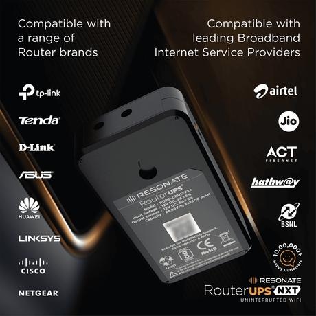 Resonate NxT 12V 3A Router UPS, Black-1