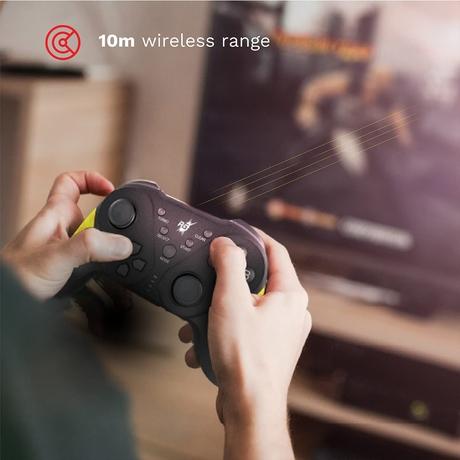 Redgear MS-150 Wireless Gamepad with Dual Intensity Vibration Motor, Punk Yellow-1