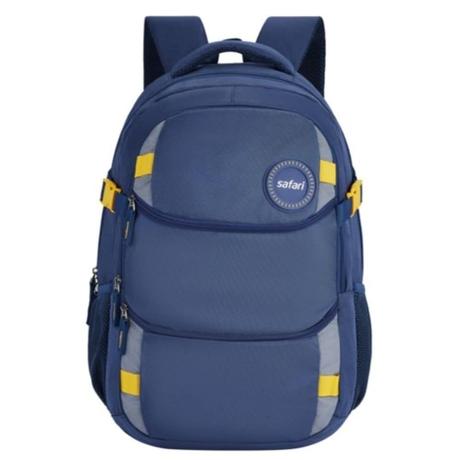 Safari Twin Deluxe 19 FB Laptop Backpack, Navy Blue-0