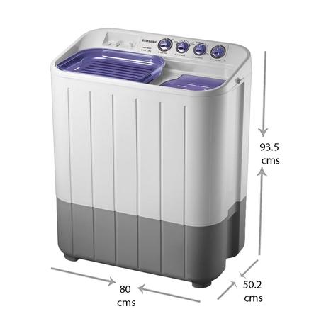 Samsung 7.2 Kg Top Loading Semi-Automatic Washing Machine, WT725QPNDMPXTL , Grey-1
