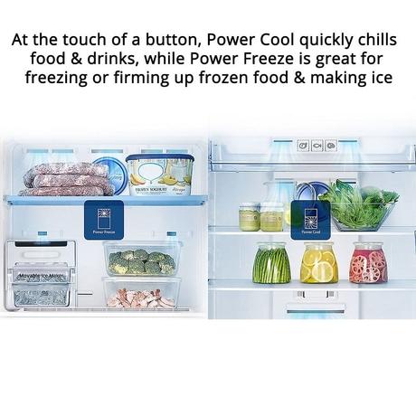 Samsung 394 L 2 Star Inverter Frost Free Double Door Refrigerator(RT39M5538S8 ELGNT INX, Convertible, Twin Cooling+)-9