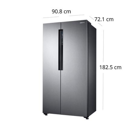 Buy Samsung 674 litres Side-by-Side Refrigerator, Elegant Inox