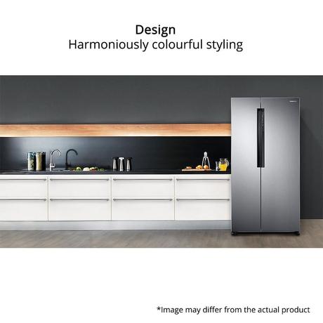 Buy Samsung 674 litres Side-by-Side Refrigerator, Elegant Inox