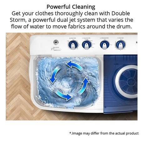 Samsung 7.5 Kg Top Semi-Automatic Washing Machine, WT75M3200HL-6