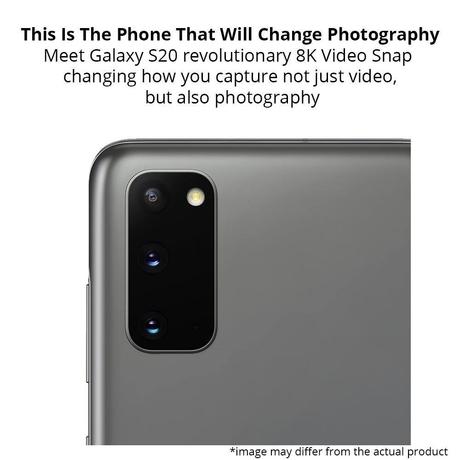 Samsung S20 128 GB, 8 GB RAM, Cosmic Gray, Smartphone