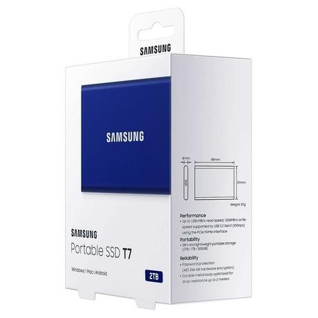 Samsung 2 TB T7 MU-PC2T0H Portable Solid State Drive (SSD), Indigo Blue-10