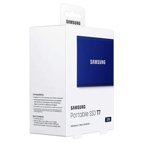 Samsung 2 TB T7 MU-PC2T0H Portable Solid State Drive (SSD), Indigo Blue-9