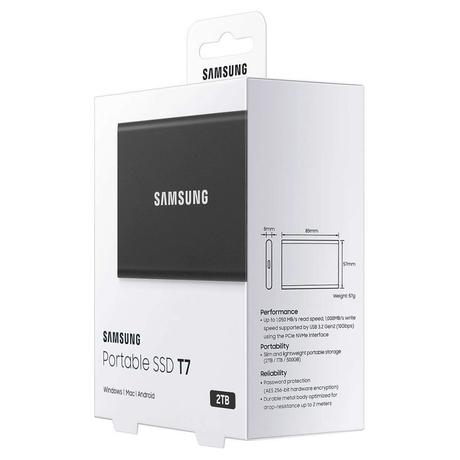 Samsung 2 TB T7 MU-PC2T0T Portable Solid State Drive (SSD), Titan Grey-10