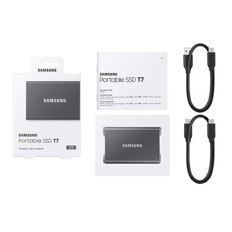 Samsung T7 1TB External Solid State Drive (Portable SSD), Grey-6