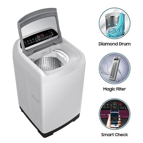 Samsung 6.5 kg Top Load, Digital Inverter technology, Wobble Technlogy, Lint Filter, Gray, 5 Star (WA65T4262GG)-5