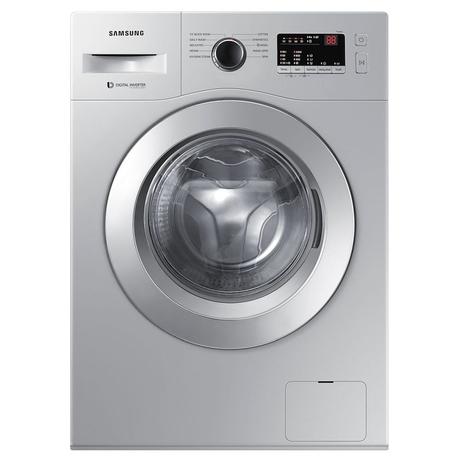 Samsung 6.0 Kg Inverter 5 Star Hygiene Steam Fully-Automatic Front Loading Washing Machine (WW60R20GLSS/TL, Silver, In-built Heater)-0