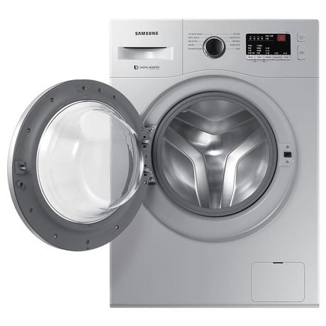 Samsung 6.0 Kg Inverter 5 Star Hygiene Steam Fully-Automatic Front Loading Washing Machine (WW60R20GLSS/TL, Silver, In-built Heater)-1
