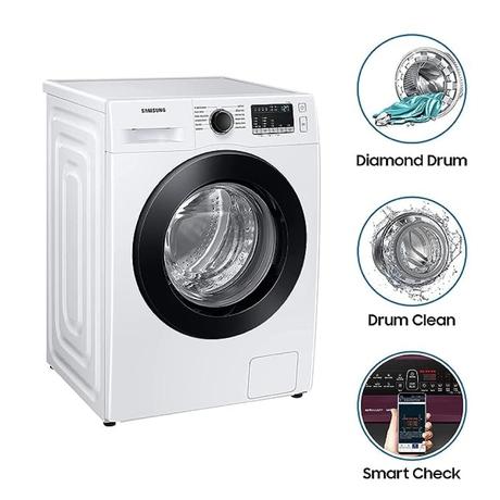 Samsung 8 Kg 5 Star Inverter with Hygiene Steam Fully-Automatic Front Loading Washing Machine (WW80T4040CE1TL, White, In-built Heater)-4
