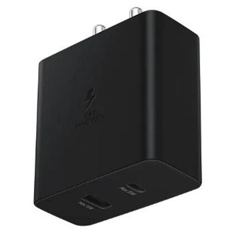 Samsung 35 W Adapter, Dual Port, Type-C & USB-A, Fast Charger, Compatible with Phones, Tablets, Black (Cable not Included)-1