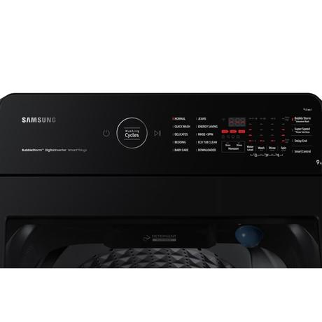 Samung 9 kg Top Load, EcoBubble Technology, WiFi Enabled, Digital Inverter Motor, Hygiene Steam, SpaceMax, SuperSpeed, Black, 5 Star (WA90BG4546BV)-5