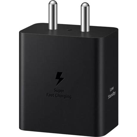Samsung 45 W Adapter with Type C to C cable, Super Fast Charging 2.0, 5 A, Cable Length 100 cm, Compatible with Galaxy Note 10+, Note 10+ 5G, A91, Black-1
