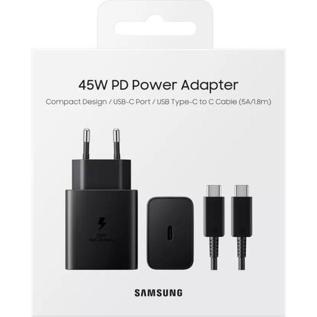 Samsung 45 W Adapter with Type C to C cable, Super Fast Charging 2.0, 5 A, Cable Length 100 cm, Compatible with Galaxy Note 10+, Note 10+ 5G, A91, Black-4