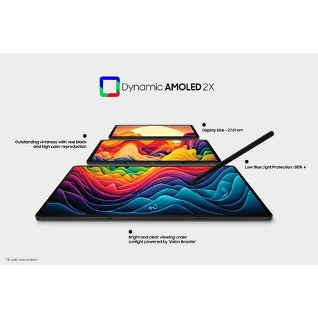 Samsung Galaxy Tab S9 27.81 cm (11 inch) Dynamic AMOLED 2X Display, RAM 8 GB, ROM 128 GB Expandable, S Pen in-Box, Wi-Fi Tablet, Grey-2