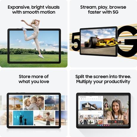 Samsung Galaxy 27.94 cm (11.0 inch) Wi-Fi + 5G Tablet, 128 GB, 8 GB RAM, Gray A9+X216BE (2023)-4