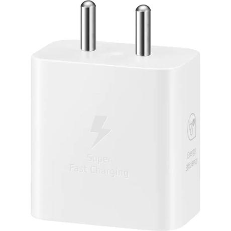 Samsung 25 W Adapter, Type-C, Fast Charging, Zero Standby Power Consumption, GAN Technology, Without Cable, White-2