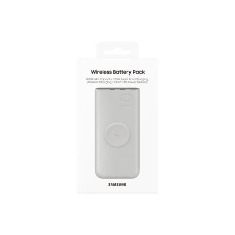 Samsung Galaxy 25 W 10000 mAh Wireless Power Bank, 2 Type-C ports, Wireless Charging Output, Charge 3 Devices Simultaneously (2 wired + 1 wireless), Type-C to Type-C Cable Included, Original, Grey-6