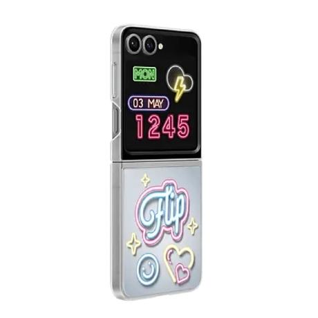Samsung Galaxy Z Flip6 Flipsuit Case, Neon Card, Grey-2