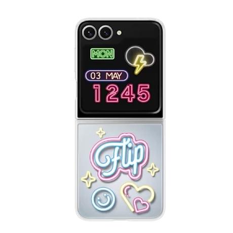Samsung Galaxy Z Flip6 Flipsuit Case, Neon Card, Grey-3
