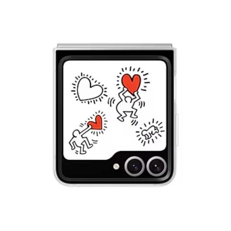 Samsung Galaxy Z Flip6 Flipsuit Case, Kieth Haring Card, White-0