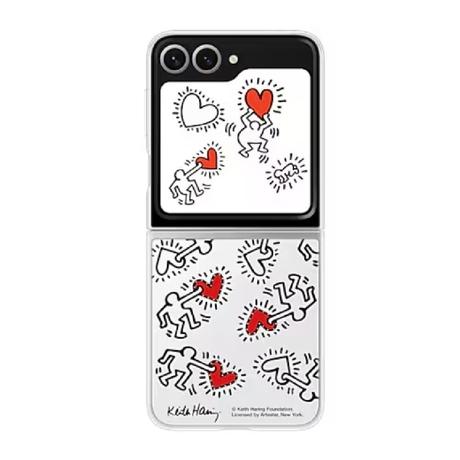 Samsung Galaxy Z Flip6 Flipsuit Case, Kieth Haring Card, White-3