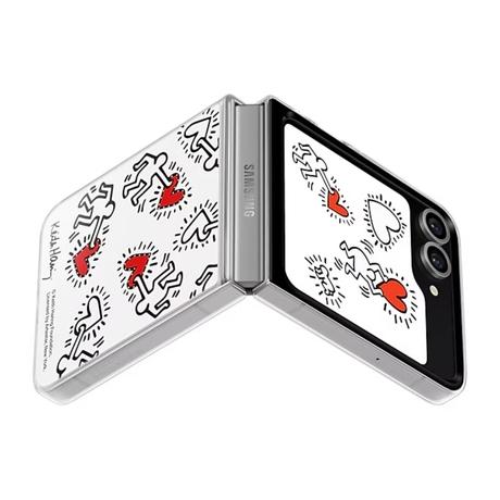 Samsung Galaxy Z Flip6 Flipsuit Case, Kieth Haring Card, White-4