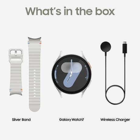 Samsung Galaxy Watch 7 44 mm Bluetooth Smart Watch, 3nm Processor, Dual GPS, Sapphire Glass & Armour Aluminum, 5ATM & IP68, HR, SpO2, BP & ECG Monitor, Silver, SM-L310NZSAINS-10