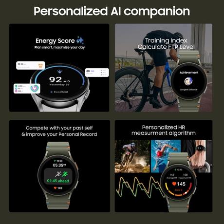 Samsung Galaxy Watch 7 40 mm Bluetooth Smart Watch, 3nm Processor, Dual GPS, Sapphire Glass & Armour Aluminum, 5ATM & IP68, HR, SpO2, BP & ECG Monitor, Cream, SM-L300NZEAINS-4