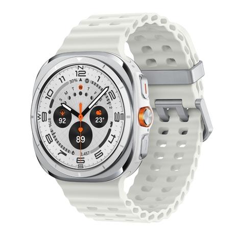 Samsung Galaxy Watch Ultra Smart Watch, Upto 100 H battery, 3nm Processor, Dual GPS, Quick Button/Siren, Sapphire Glass & Titanium, 10ATM & IP68, BP & ECG Monitor, Energy Score & AGEs, Titanium White, SM-L705FZWAINS-0