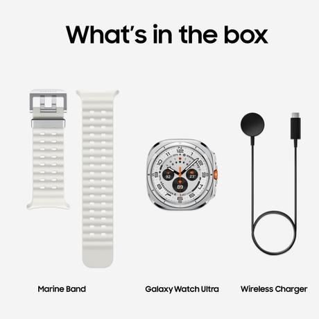 Samsung Galaxy Watch Ultra Smart Watch, Upto 100 H battery, 3nm Processor, Dual GPS, Quick Button/Siren, Sapphire Glass & Titanium, 10ATM & IP68, BP & ECG Monitor, Energy Score & AGEs, Titanium White, SM-L705FZWAINS-8