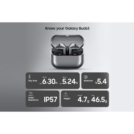 Buy Samsung Galaxy in Ear Buds 3 (Gray) with Galaxy AI Powered