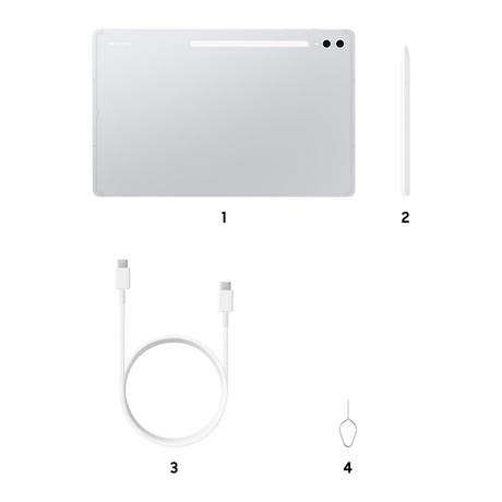 Samsung Tab S10+ 31.49 cm (12.4 inch) WiFi + 5G Tablet with S-Pen, 12 GB RAM, 256 GB, Silver, X826BA-7