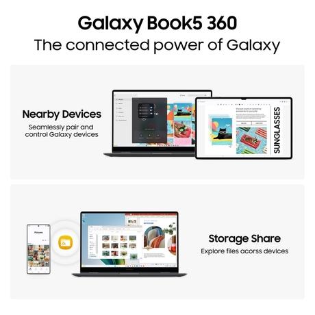 Samsung Galaxy Book5 360 NP750QHA-LG1IN Notebook Laptop (Intel Core Ultra 5/16 GB/512 GB SSD/Intel Arc Graphics/Windows 11 Home/MSOffice/AMOLED ), 39.62 cm - 15.6 inch, Grey-4