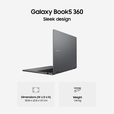 Samsung Galaxy Book5 360 NP750QHA-LG1IN Notebook Laptop (Intel Core Ultra 5/16 GB/512 GB SSD/Intel Arc Graphics/Windows 11 Home/MSOffice/AMOLED ), 39.62 cm - 15.6 inch, Grey-6