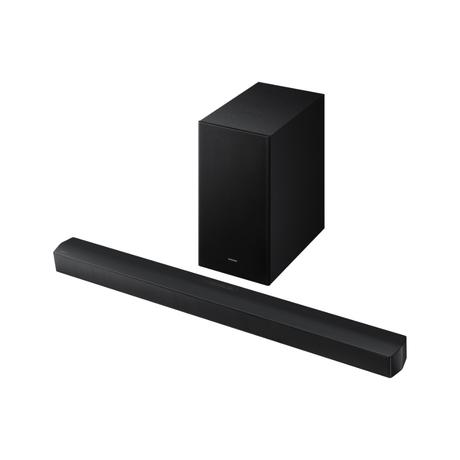 Samsung 370 W 3.1 ch Soundbar with Dolby Audio, DTS Virtual:X, Q-Symphony, Center Speaker, 3D surround sound, HDMI ARC, Optical In, Bluetooth, USB, Wireless Subwoofer (HW-B650F/XL, Black)-1