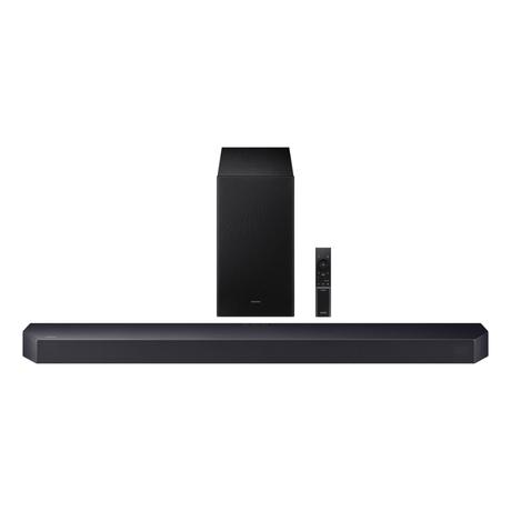Samsung 380 W True 3.1.2 ch Soundbar with Dolby Audio, DTS Virtual:X, Q-Symphony, Center, Up-firing Speakers, HDMI ARC, Optical In, Bluetooth, USB, Wireless Subwoofer (HW-Q600F/XL, Titan Black)-0