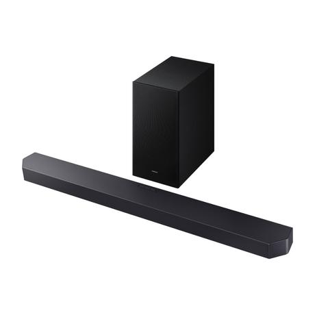 Samsung 380 W True 3.1.2 ch Soundbar with Dolby Audio, DTS Virtual:X, Q-Symphony, Center, Up-firing Speakers, HDMI ARC, Optical In, Bluetooth, USB, Wireless Subwoofer (HW-Q600F/XL, Titan Black)-1