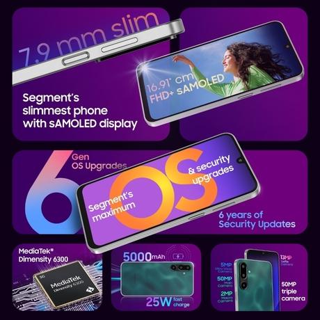 Samsung Galaxy F16 5G 128 GB, 4 GB RAM, Vibing Blue, Mobile Phone-3