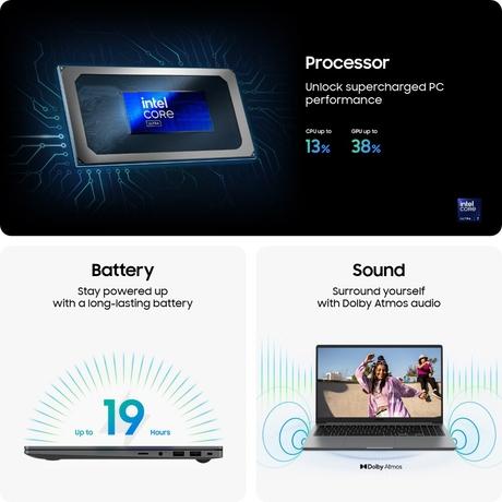 Samsung Galaxy Book5 NP750XHD-KD1IN Standard Laptop (AI enabled Intel Core Ultra 5 225U/16 GB/512 GB/Intel Graphics/Windows 11 Home/MS Office Home & Student 2024, Galaxy Ecosystem Apps/Full HD), 39.62 cm - 15.6 inch, Gray-3