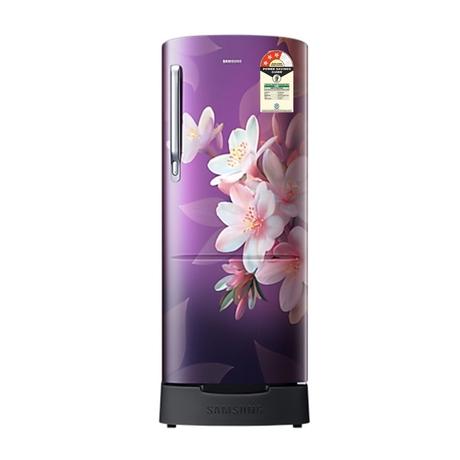 Samsung 183 L 3 Star Direct Cool Single Door Refrigerator, RR20H1823WB, Wild Lily Blue, Base Stand, Bar Handle-0