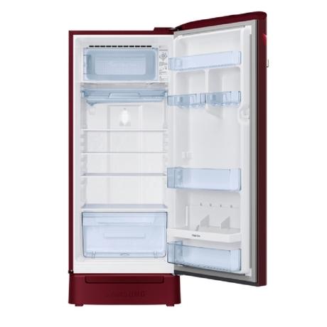 Samsung 215 L 5 Star Direct Cool Single Door Refrigerator, RR23H2H35RZ, Midnight Blossom Red, Base Stand , Garo Handle-4